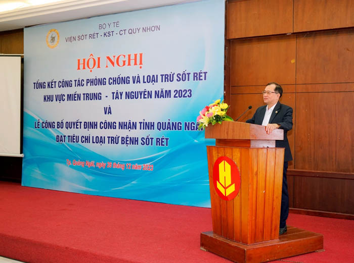 PGS.TS. Hồ Văn Hoàng ‐ Viện trưởng Viện Sốt rét‐KST‐CT Quy Nhơn phát biểu khai mạc Hội nghị